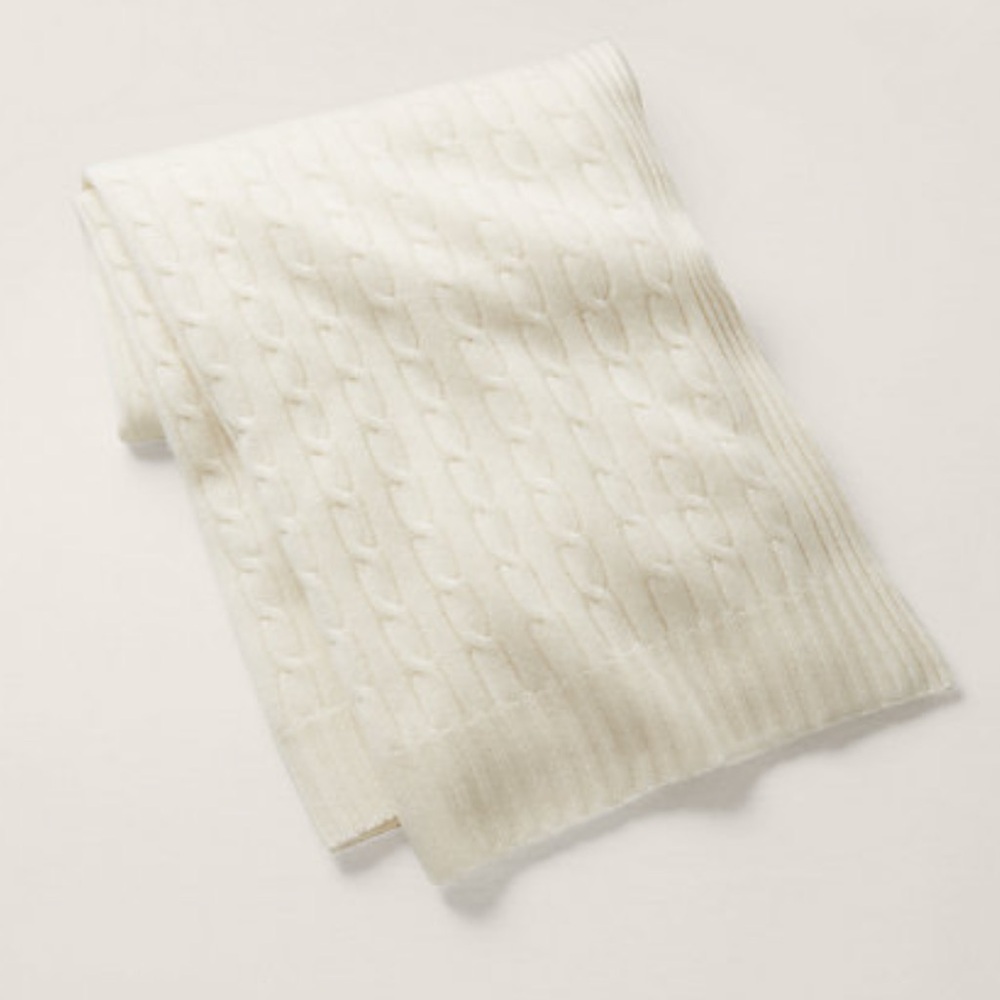 Ralph Lauren “The Iconic Cable Cashmere Throw Blanket”